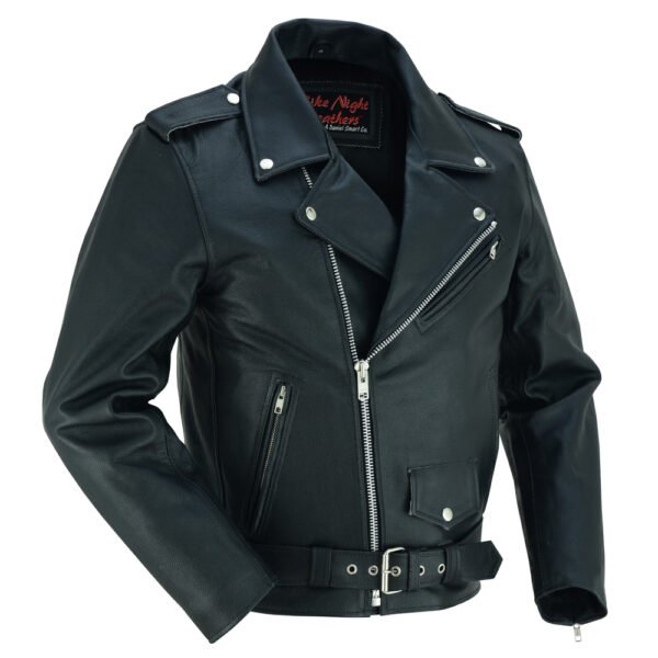 Leather Motorcycle Jacket – Men’s – Police – Up To 10XL – DS710-DS