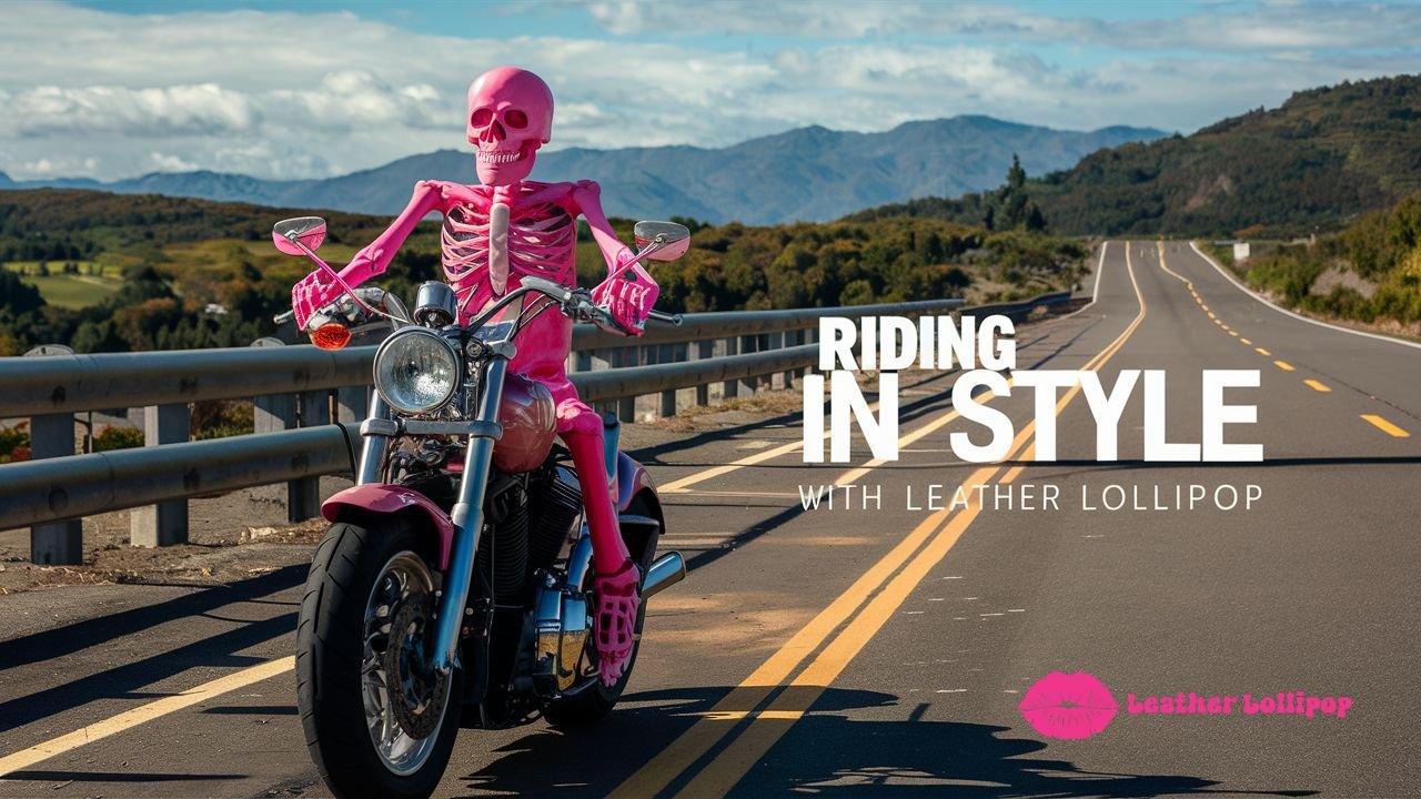 Riding in Style with Leather Lollipop's Hot Pink Skeleton