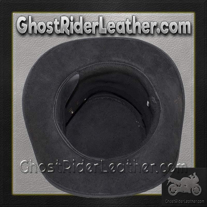 Black Leather Deadman Top Hat with Gun Holsters / SKU GRL-HAT7-11-DL - Image 3