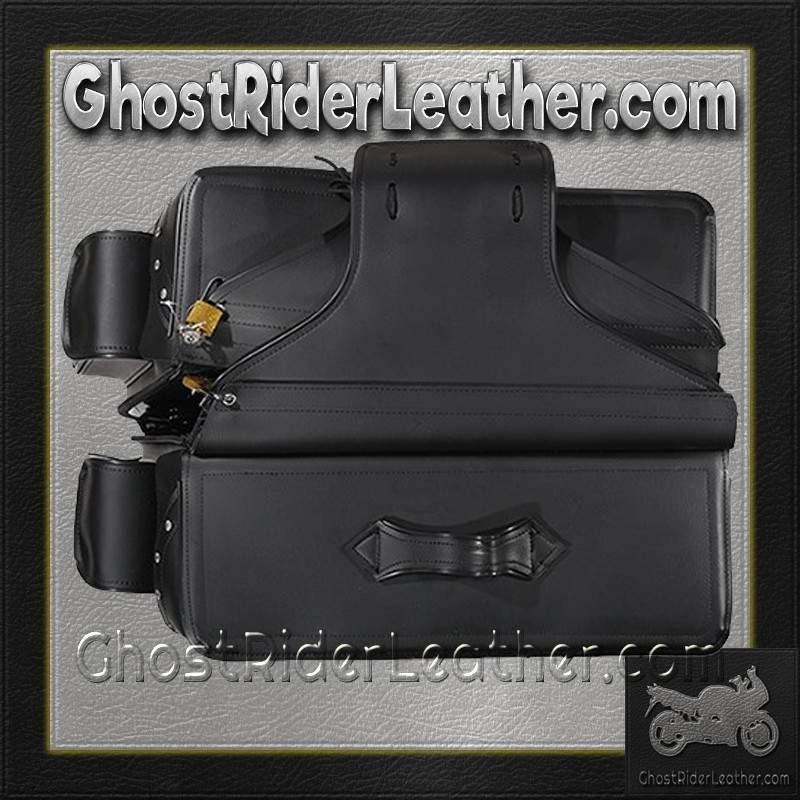 Saddlebags - Studs - Throwover - Pockets - Motorcycle - SD4085-PV-DL - Image 7