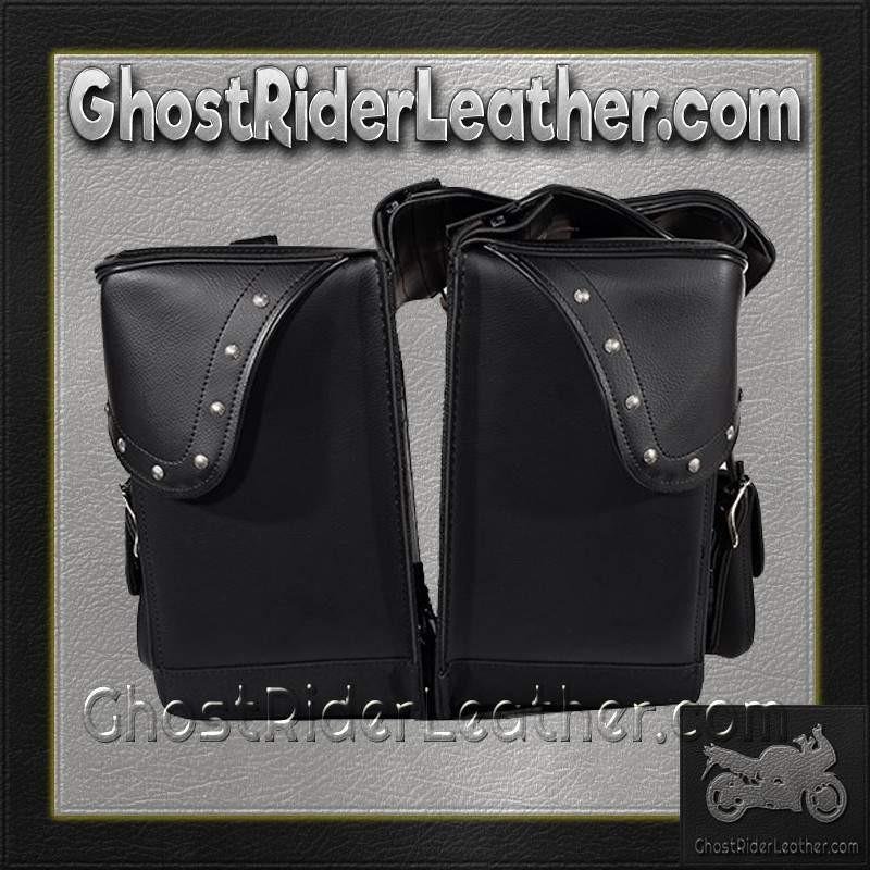Saddlebags - Studs - Throwover - Pockets - Motorcycle - SD4085-PV-DL - Image 8