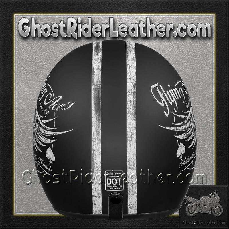 DOT Motorcycle Helmet - Flying Aces - Open Face - Cruiser - DC6-FAC-DH - Image 9