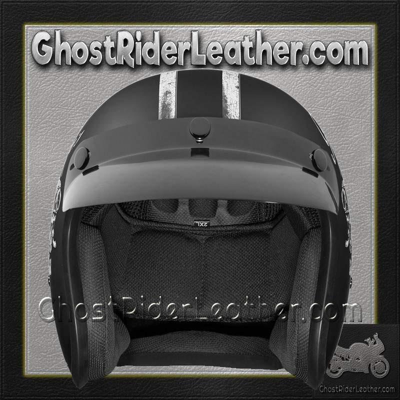 DOT Motorcycle Helmet - Flying Aces - Open Face - Cruiser - DC6-FAC-DH - Image 10