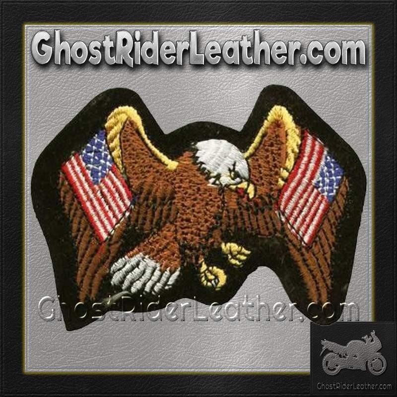 Vest Patch - Eagle with Two American Flags - PAT-A5-DL - Image 2