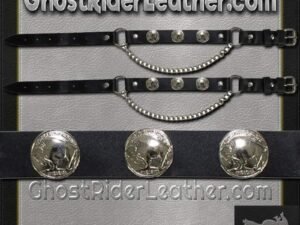 Pair of Biker Boot Chains - Buffalo Nickel - Motorcycle - BC2-DL
