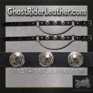 Pair of Biker Boot Chains - Buffalo Nickel - Motorcycle - BC2-DL