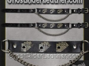 Pair of Biker Boot Chains - Dead Mans Hand - SKU GRL-BC20-DL