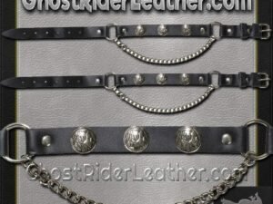 Pair of Biker Boot Chains - Indian Head - Motorcycle Boot Accessories - SKU BC4-DL