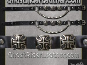Pair of Biker Boot Chains - Iron Cross - SKU GRL-BC3-DL