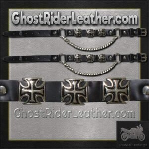 Pair of Biker Boot Chains - Iron Cross - SKU GRL-BC3-DL