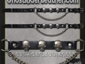 Pair of Biker Boot Chains - Skull - Motorcycle - Accessories - BC10-DL