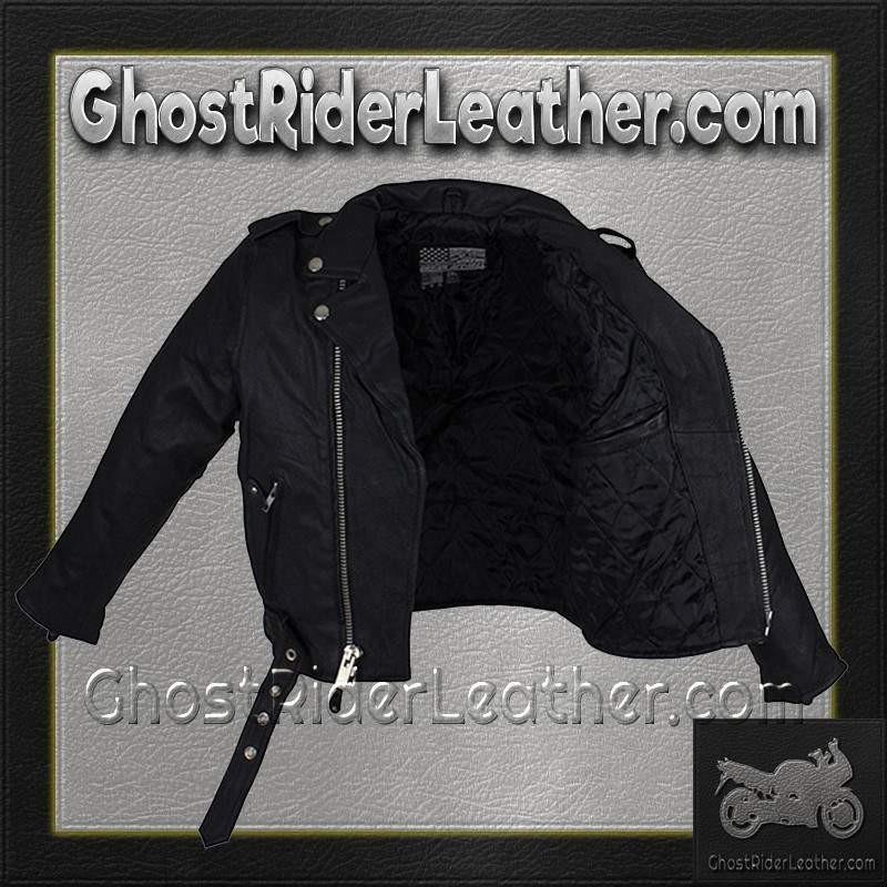 Leather Motorcycle Jacket - Kid's Teens - Biker - KD342-TEEN-DL - Image 6