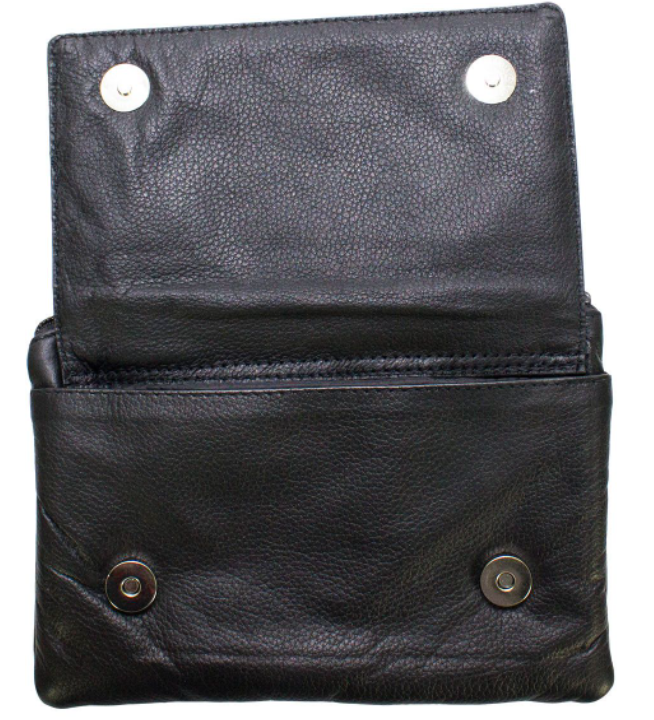 Leather Belt Bag - Black - Studs Design - Handbag - BAG35-CR-STUD-DL - Image 3