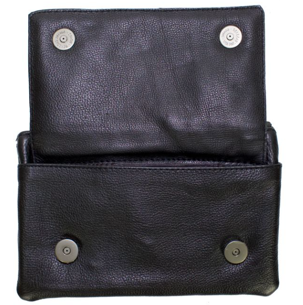 Leather Belt Bag - Purple - Sugar Skull Roses - Handbag - BAG35-EBL14-PURP-DL - Image 2