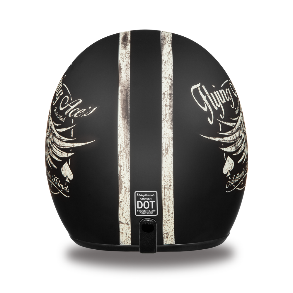 DOT Motorcycle Helmet - Flying Aces - Open Face - Cruiser - DC6-FAC-DH - Image 2