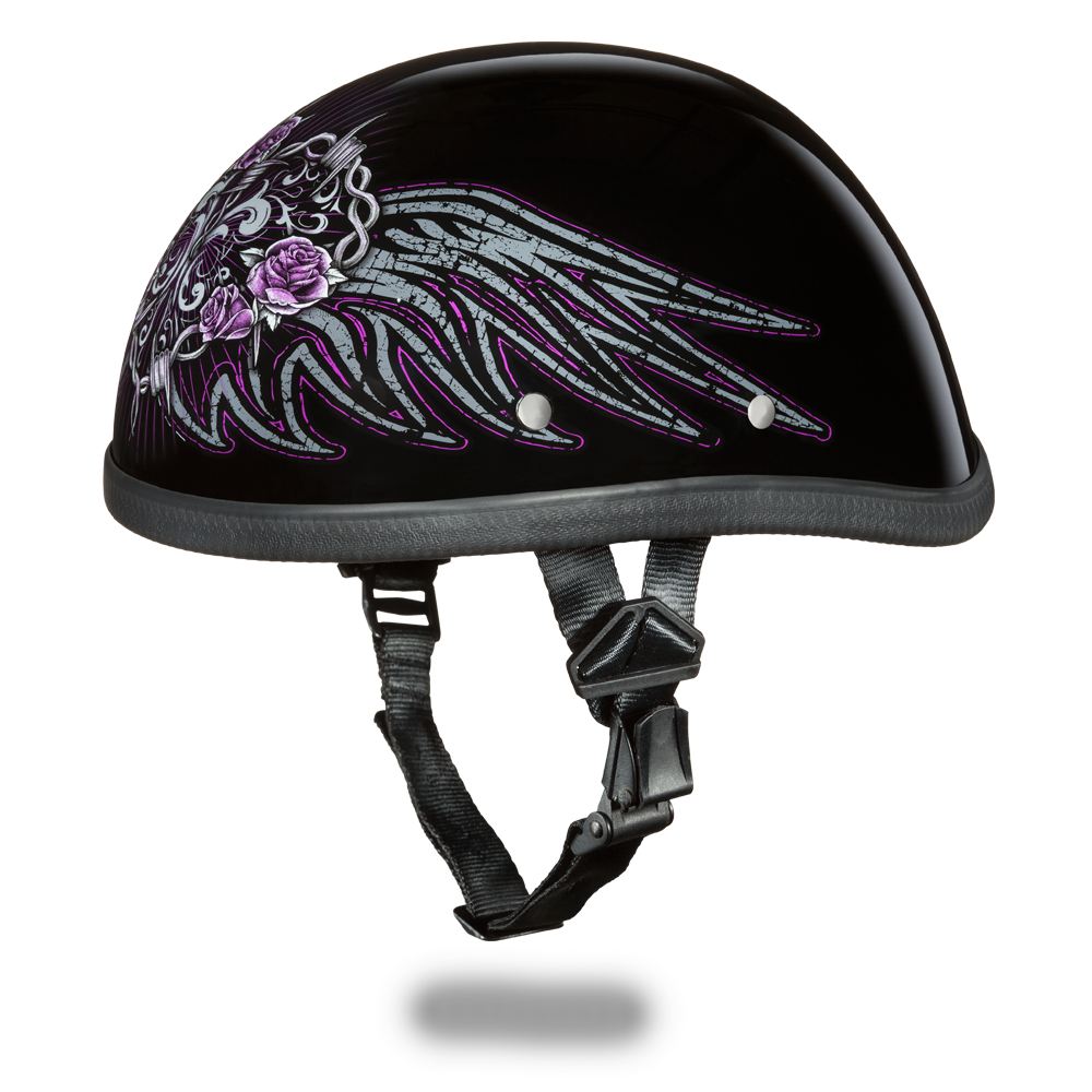 Novelty Motorcycle Helmet - Barbed Wire Heart - Shorty Eagle - 6002BWH-DH - Image 2