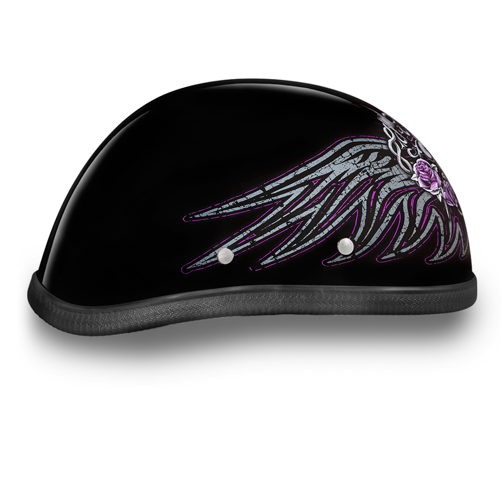 Novelty Motorcycle Helmet - Barbed Wire Heart - Shorty Eagle - 6002BWH-DH - Image 6