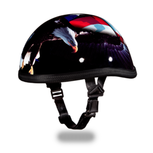 Novelty Motorcycle Helmet - Freedom Eagle - Shorty - 6002FR-DH