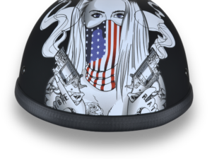 Novelty Motorcycle Helmet - Make 'Em Pay - Eagle Shorty - 6002MP-DH