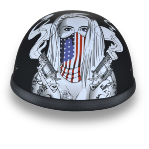 Novelty Motorcycle Helmet - Make 'Em Pay - Eagle Shorty - 6002MP-DH