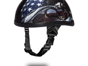 Novelty Motorcycle Helmet - USA Flag Eagle - Shorty - 6002USA-DH