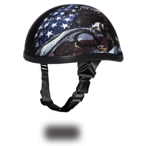 Novelty Motorcycle Helmet - USA Flag Eagle - Shorty - 6002USA-DH
