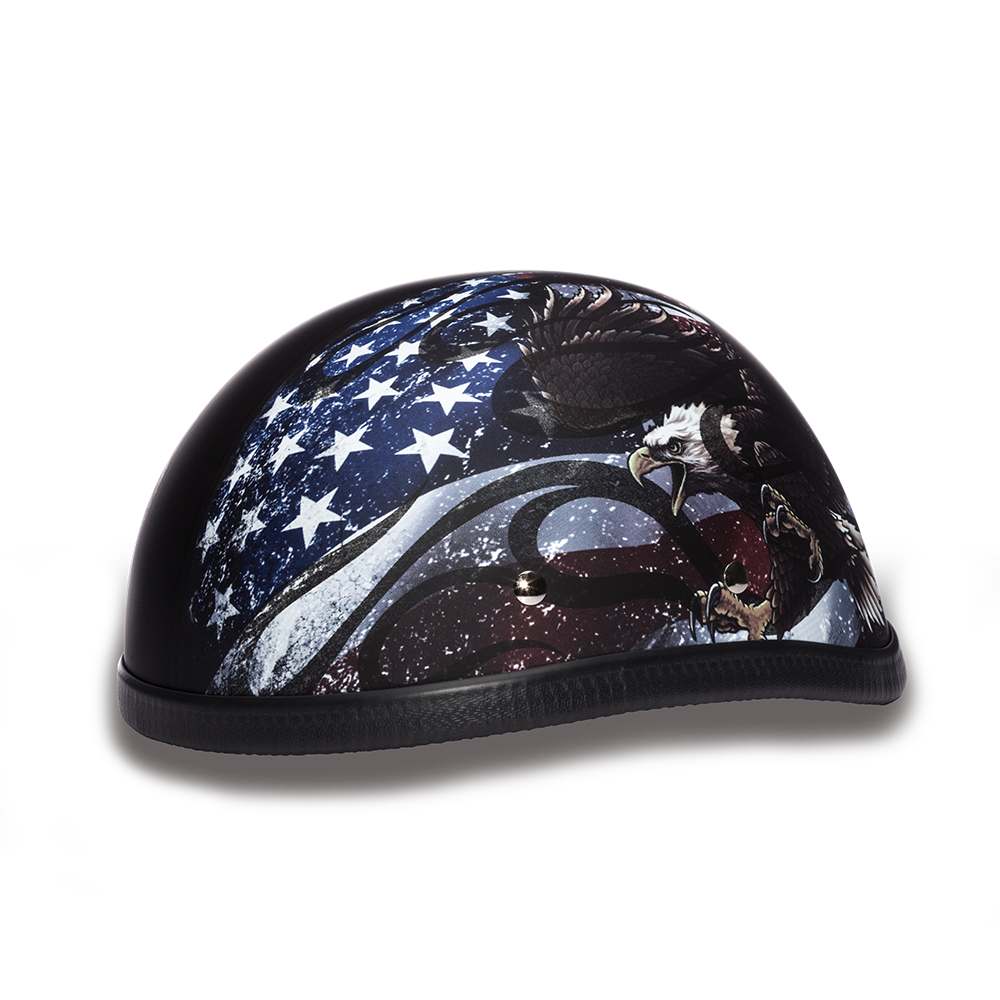 Novelty Motorcycle Helmet - USA Flag Eagle - Shorty - 6002USA-DH - Image 2