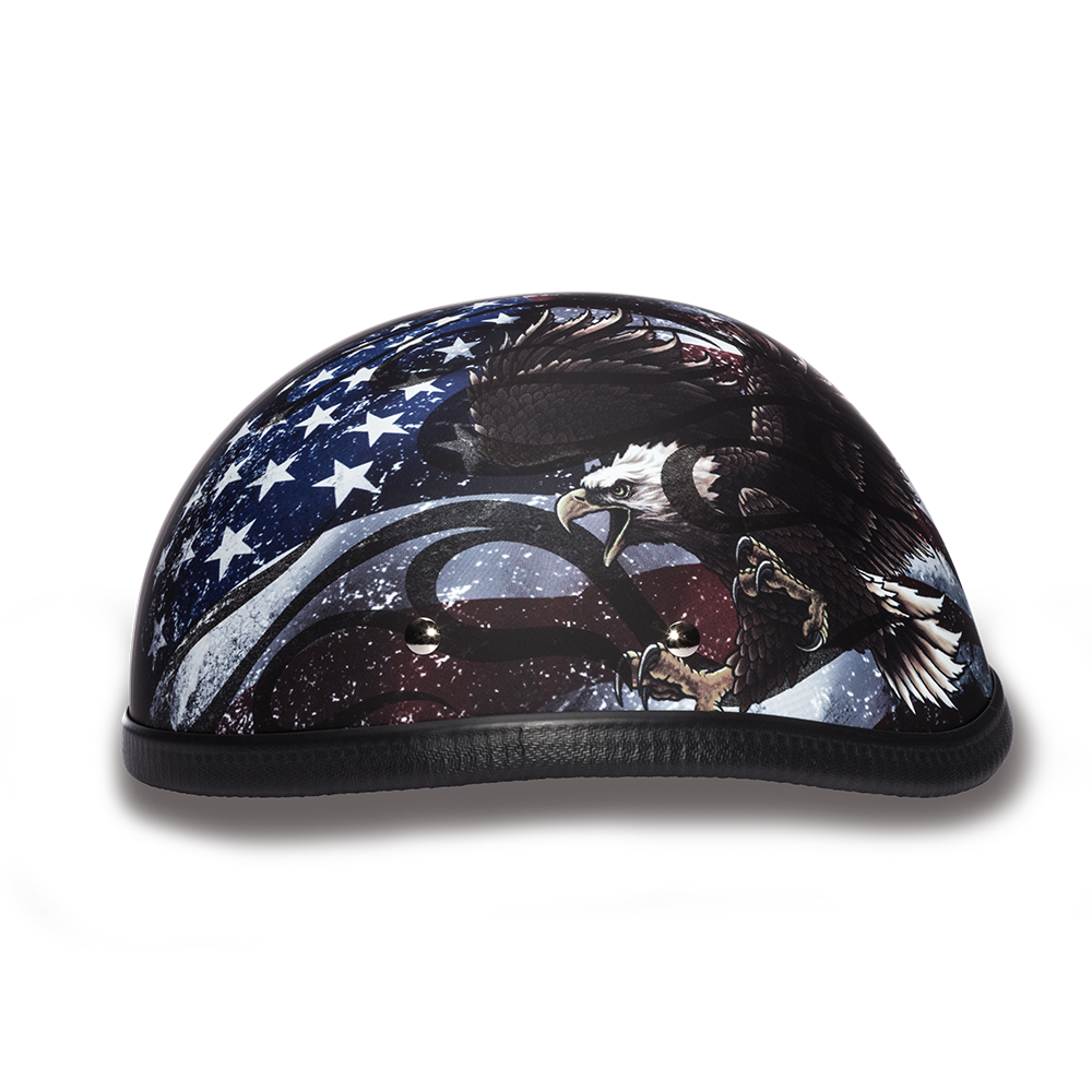 Novelty Motorcycle Helmet - USA Flag Eagle - Shorty - 6002USA-DH - Image 6
