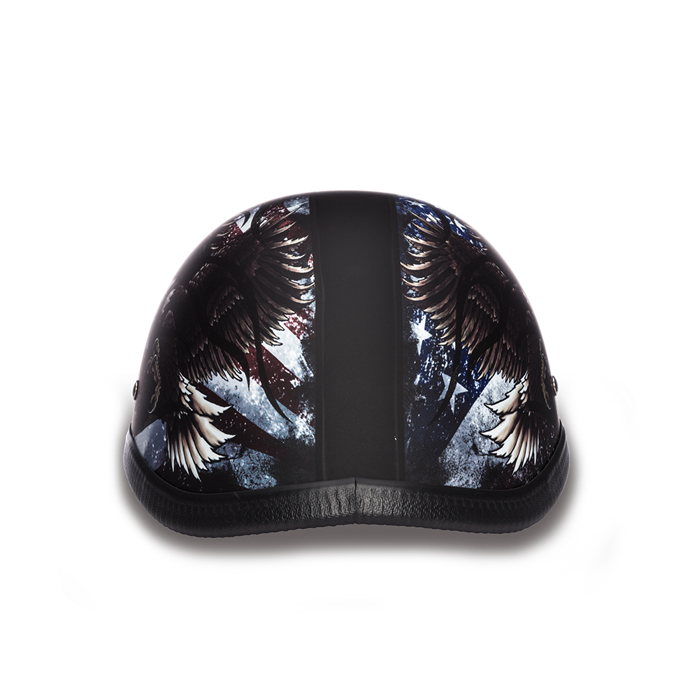 Novelty Motorcycle Helmet - USA Flag Eagle - Shorty - 6002USA-DH - Image 7