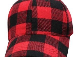 Buffalo Plaid - Baseball Cap - Red and Black - SKU 68PLB-BFP-DS