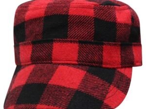 Buffalo Plaid - Fatigue Cap - Red and Black - SKU 68PLD-FBP-DS