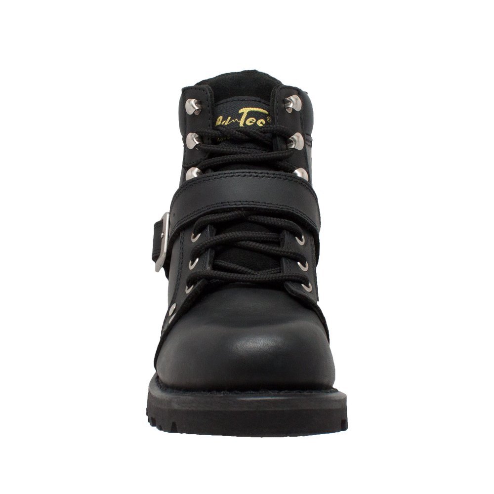 Leather Motorcycle Boots - Women's - Black - Biker - 8143-DS - Image 5