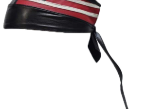 Leather Skull Cap - American Flag - Biker Durag - AC007-04-DL