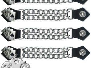 Set of Four Deadmans Hand Vest Extenders with Chrome Chain - AC1046-DL