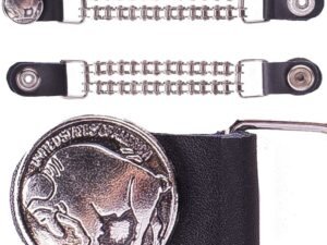 Buffalo Nickel Vest Extender - One Single - Chrome Motorcycle Chain - AC1052-BC-DL-x1