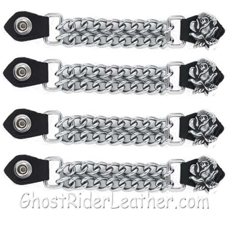 Set of Four Rose Vest Extenders with Chrome Chain - AC1060-DL - Image 2
