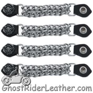 Set of Four Rose Vest Extenders with Chrome Chain - AC1061-DL