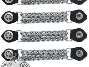 Set of Four Police Star Vest Extenders with Chrome Chain - AC1063-DL