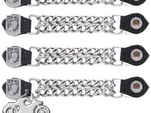 Set of Four POW MIA Vest Extenders with Chrome Chain - AC1065-DL