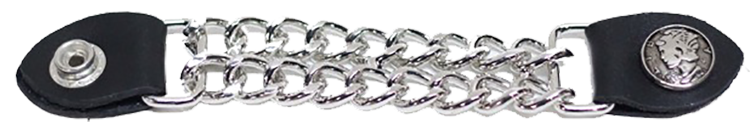 Set of Four Lady Liberty Silver Dime Vest Extenders with Chrome Chain - AC1073-DL - Image 2