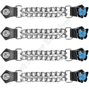 Set of Four Butterfly Vest Extenders - Blue - AC1136-BLUE-DL