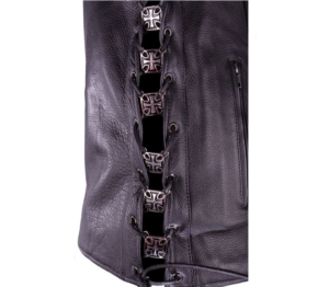 Side Laces Charms - For Vests or Jackets - Set of 6 - Maltese Cross Design - AC1200-DL