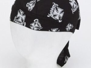 12 Choppers Iron Cross Cotton Skull Caps - Pack of 12 - Dozen - Durag - AC230-DL