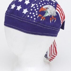 12 American Flag and Eagle Cotton Skull Caps - Pack of 12 - Dozen - Durag - AC232-DL