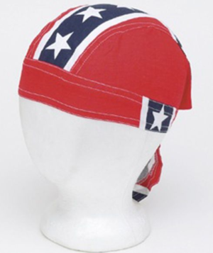 12 Rebel Flag Cotton Skull Caps - Pack of 12 - Dozen - Durag - AC233-DL
