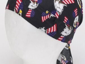 12 American Flag and Eagle Cotton Skull Caps - Pack of 12 - Dozen - Durag - AC237-DL