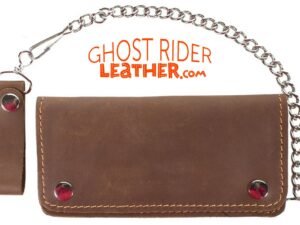 Leather Chain Wallet - Heavy Duty - Brown - AC51-11-BRN3-DL