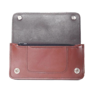 AC51-BROWN-LEATHER-CHAIN-WALLET-2 Brown leather chain wallet.