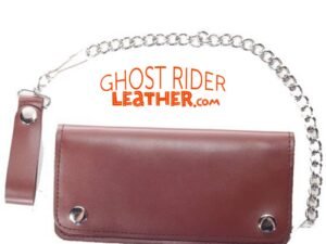 Leather Chain Wallet - Premium - Brown - Biker - AC51-BROWN-DL