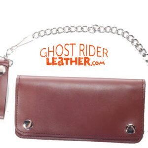 Leather Chain Wallet - Premium - Brown - Biker - AC51-BROWN-DL